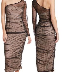 Area Stars Dot One Shoulder Dress